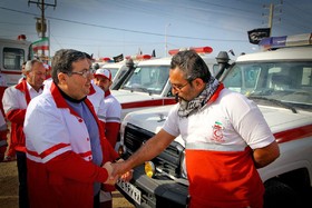 بازدید رییس جمعیت هلال احمر از خدمات امدادگران در قرارگاه‌های مرزی شلمچه و مهران