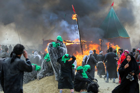  برگزاری مراسم تعزیه در روز اربعین - امامزاده شاه‌کرم اصفهان‎