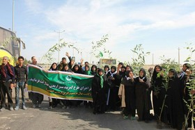 اجرای طرح کمربند سبز اربعین با مشارکت زائران در ایلام
