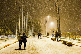  بارش برف پاییزی در ساری