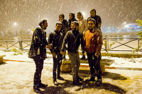  بارش برف پاییزی در ساری