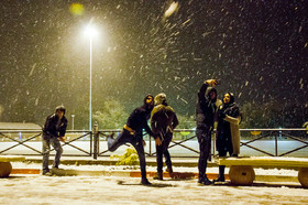  بارش برف پاییزی در ساری