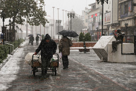  بارش برف پاییزی در ساری