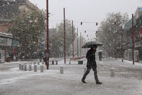  بارش برف پاییزی در ساری