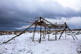 طبیعت پاییزی برفی کرمان