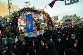  تشییع دو شهید گمنام در بوستان بنفشه - مشیریه