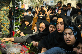  تشییع دو شهید گمنام در بوستان بنفشه - مشیریه