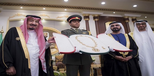 اعطای عالی‌ترین نشان امارات به ملک سلمان
