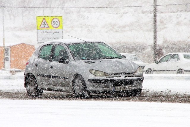عکس: آرشیو برف و کولاک در راه قزوین