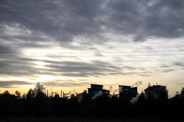 آلودگی شدید هوا در محدوده ی شهرک صنعتی سمنان