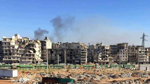 تعلیق روند خروج ساکنان شرق حلب تعلیق روند خروج ساکنان شرق حلب
