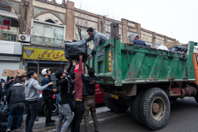 تخلیه مغازه های مجاور محل  حادثه پلاسکو