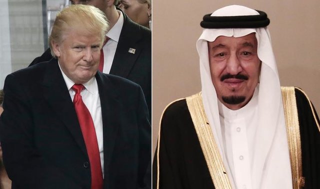 گفتگوی ترامپ و پادشاه عربستان درخصوص ایجاد مناطق امن در سوریه و یمن گفتگوی ترامپ و پادشاه عربستان درخصوص ایجاد مناطق امن در سوریه و یمن