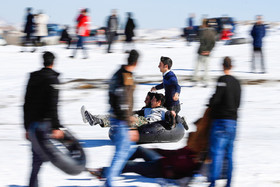 تیوب بازی در برف - همدان