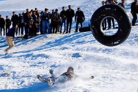 تیوب بازی در برف - همدان