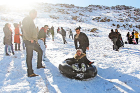 تیوب بازی در برف - اراک