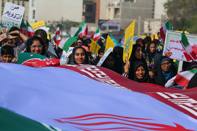 آغاز راهپیمایی ۲۲ بهمن در استان هرمزگان