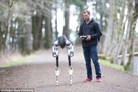 طراحی یک ربات با الهام از شترمرغ+فیلم