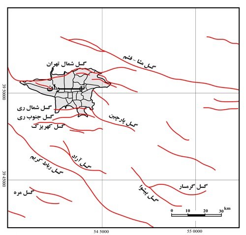 نقشه زلزله تهران
