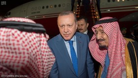 ملک سلمان در ریاض از اردوغان استقبال کرد