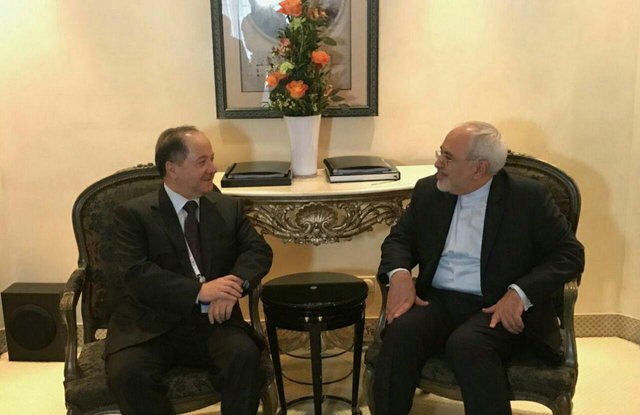 دیدار ظریف با مسعود بارزانی دیدار ظریف با مسعود بارزانی