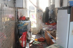 انفجار آشپزخانه یک خانه در شهرک ولیعصر