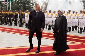 مراسم استقبال رسمی حسن روحانی از رییس جمهور آذربایجان