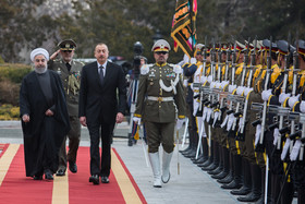 مراسم استقبال رسمی حسن روحانی از رییس جمهور آذربایجان