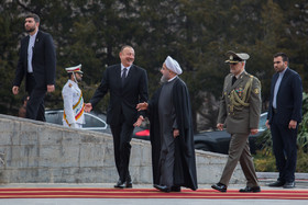 مراسم استقبال رسمی حسن روحانی از رییس جمهور آذربایجان