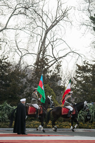 مراسم استقبال رسمی حسن روحانی از رییس جمهور آذربایجان