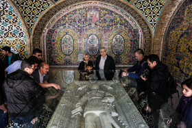 خلوت کریمخانی و سنگ مزار ناصرالدین شاه کاخ گلستان در نوروز ۹۶