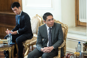 دیدار محمد جواد ظریف با مشاور امور خارجی و دفاعی سنگاپور