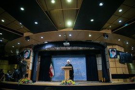 نشست خبری حسن روحانی در چهارمین روز ثبت نام انتخابات دوازدهمین دوره ریاست جمهوری