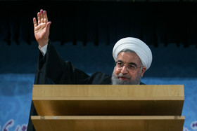 نشست خبری حسن روحانی در چهارمین روز ثبت نام انتخابات دوازدهمین دوره ریاست جمهوری