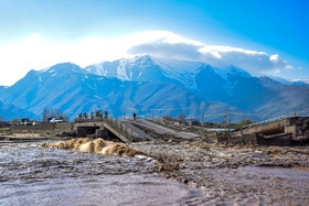 جاری شدن سیل در روستاهای آذربایجان غربی