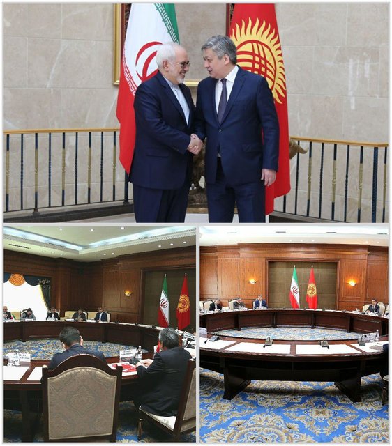 رایزنی ظریف با وزیر خارجه قرقیزستان