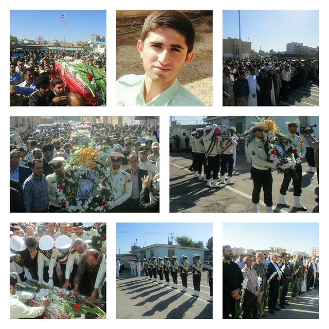 پیکر مامور شهید ناجا در آبادان تشییع شد پیکر مامور شهید ناجا در آبادان تشییع شد