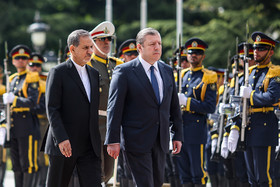 مراسم استقبال رسمی از نخست وزیر گرجستان توسط معاون اول رییس‌جمهور