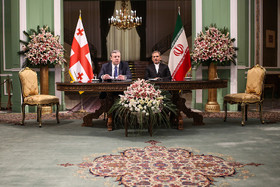 مراسم استقبال رسمی از نخست وزیر گرجستان توسط معاون اول رییس‌جمهور