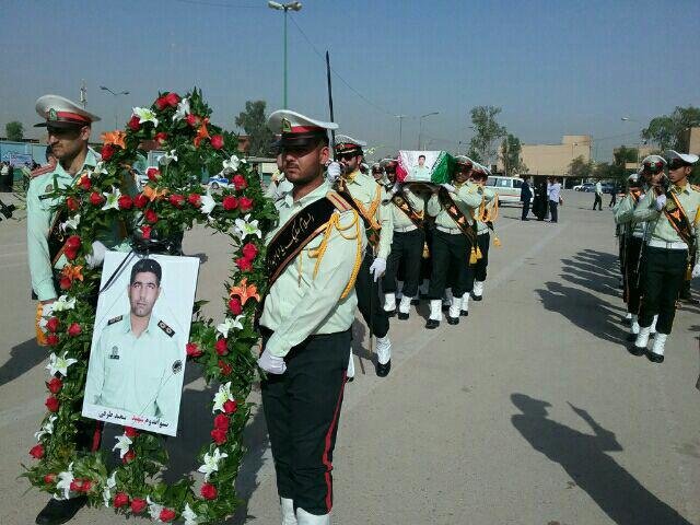 پیکر مامور ناجا در اهواز تشییع شد پیکر مامور ناجا در اهواز تشییع شد