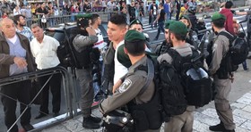 حمله نظامیان صهیونیستی به تجمع همبستگی با اسیران فلسطینی