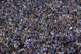 گردهمایی حامیان روحانی - تهران