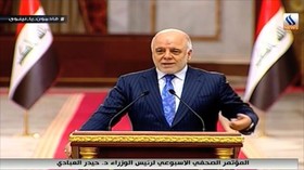 العبادی: تأمین امنیت مرز عراق-سوریه با حضور حشد شعبی خواهد بود/ انتخابات سر موعد برگزار می‌شود
