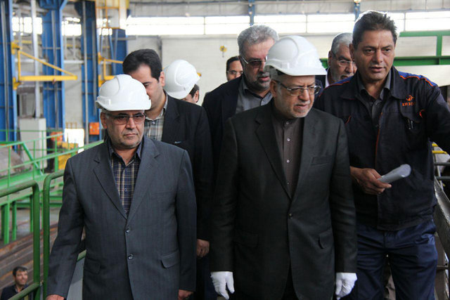 بازدید وزیر صنعت، معدن و تجارت از شرکت ایریکو ابهر