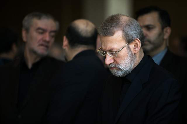 ویدئو / سخنرانی لاریجانی در مراسم وداع با شهدای ترور مجلس