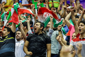 دیدار والیبال تیم های ایران و بلژیک - لیگ جهانی والیبال