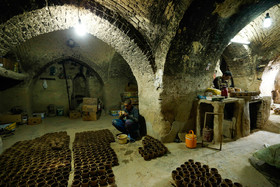 کارگاه تولید سفال در شهر جهانی سفال (لالجین) - همدان