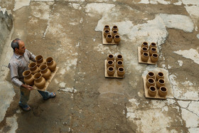 کارگاه تولید سفال در شهر جهانی سفال (لالجین) - همدان