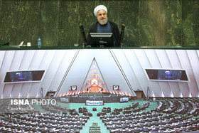 آغاز سخنرانی روحانی در مجلس برای دفاع از وزرای پیشنهادی دولت دوازدهم