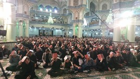 آستان حضرت عبدالعظیم (ع): مراسم احیا در کمال آرامش و امنیت در حال برگزاری است